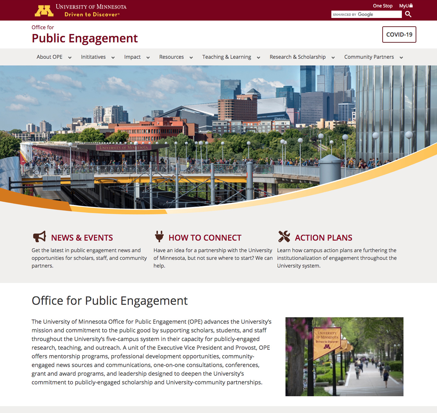 Office for Public Engagement screenshot