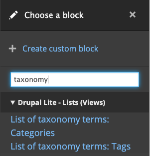 tags taxonomy in DLite