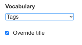 vocabulary tags override example